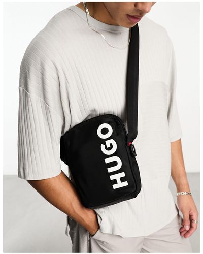 HUGO Ethon 2.0 Large Logo Across Body Bag - White