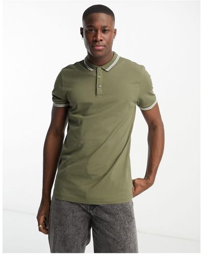 New Look Piqué Poloshirt - Groen