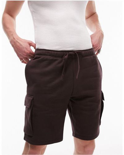 TOPMAN Pantalones cortos cargo marrones - Negro
