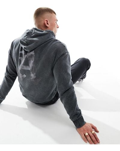ADPT Oversized Hoodie With Back Print - Grey