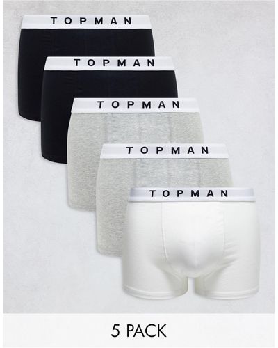 TOPMAN 5 Pack Trunks - White