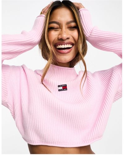 Tommy Hilfiger Maglione a coste tinto - Rosa