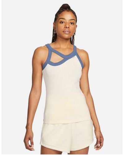 Nike Collection Cut Out Tank - White
