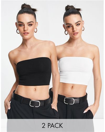 ASOS DESIGN Fuller Bust strappy asymmetric cut out crop top in white