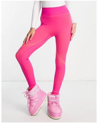 Liquorish – ski – nahtlose baselayer-leggings - Pink