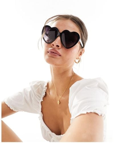 New Look Heart Sunglasses - White