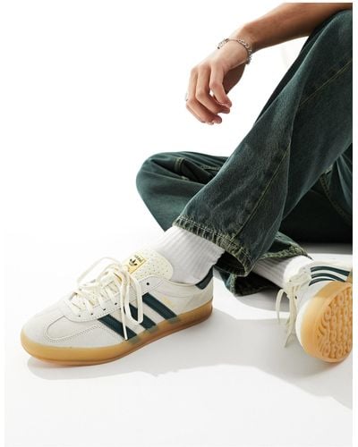 adidas Originals Gazelle indoor - baskets - crème et vert - Multicolore