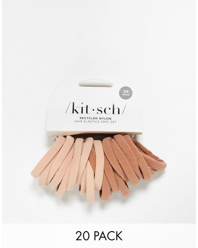 Kitsch Confezione da 20 elastici per capelli - Bianco