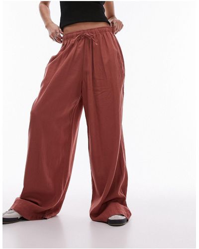 TOPSHOP Pantalones color - Rojo