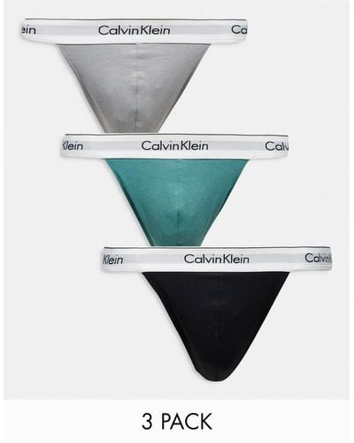 Calvin Klein – modern cotton – 3er-pack stretch-tangas - Mehrfarbig