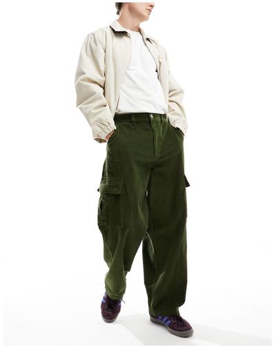 Obey Bigwig - pantaloni cargo ampi verdi - Verde