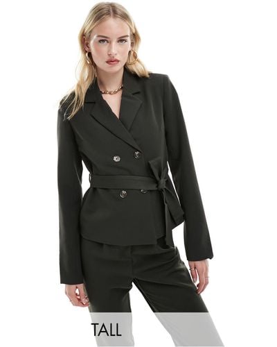 Vero Moda Tailored Belted Jacket Co-ord - Black