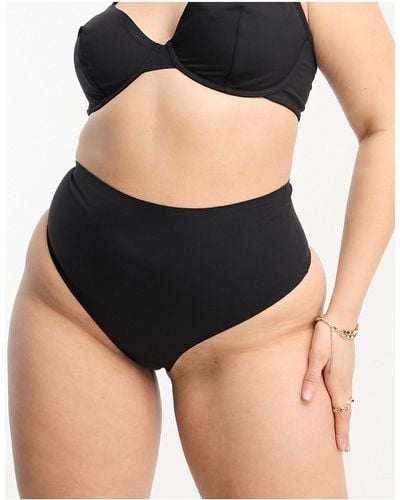 ASOS Asos Design Curve Marina Smoothing High-waist Thong - Black