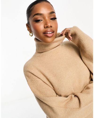 New Look Chunky Roll Neck Jumper - Natural
