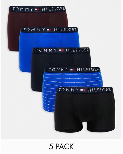 Tommy Hilfiger Confezione da 5 boxer aderenti con fascia - Blu