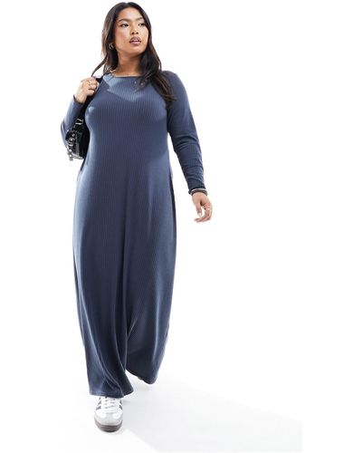 Yours Jersey Maxi Dress - Blue