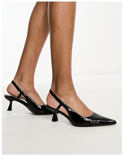 Glamorous Zapatos negros destalonados con tacón - Blanco