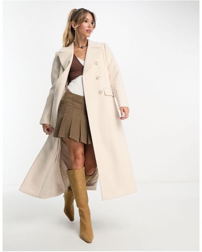 EVER NEW Oversized Open Maxi Coat - Natural