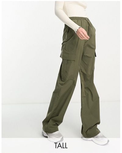 Pieces Exclusivité - pantalon cargo à cordon - Vert