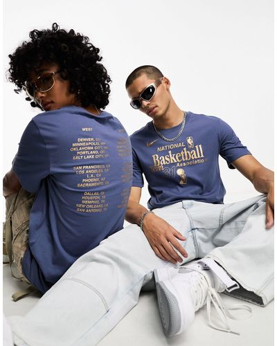 Nike Basketball Nba - T-shirt Met Grafische 'team 31'-print Op - Blauw