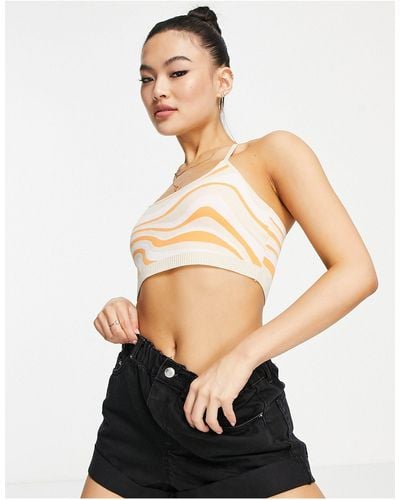 Missguided Crop Top - Natural