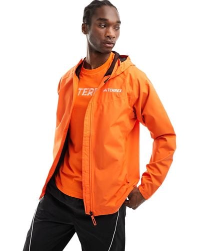 adidas Originals Adidas Terrex Outdoors Waterproof Jacket - Orange