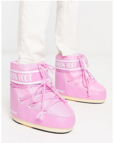 Moon Boot Icon Waterproof Nylon Low Boot - Pink