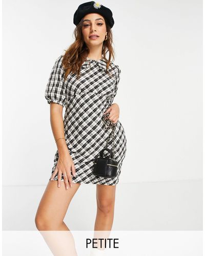 Forever New Collared Puff Sleeve Mini Dress - Multicolor