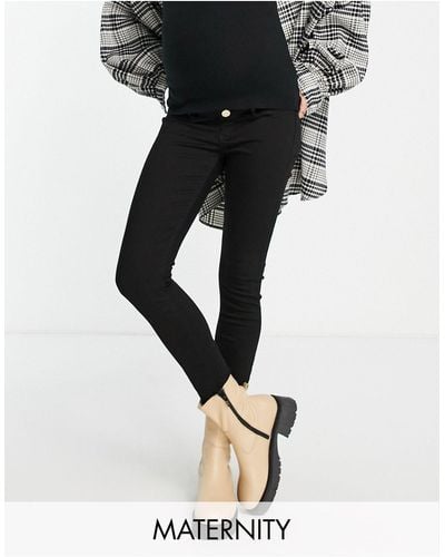 River Island Molly Over Bump Skinny Jeans - Black