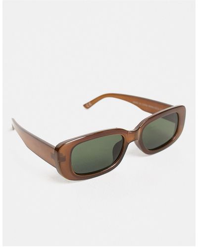 ASOS Mid Square Sunglasses - Brown