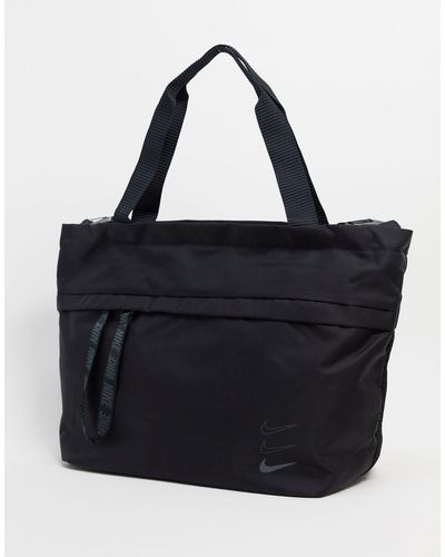 Nike – e Oversize-Tasche mit Swoosh-Logo - Schwarz