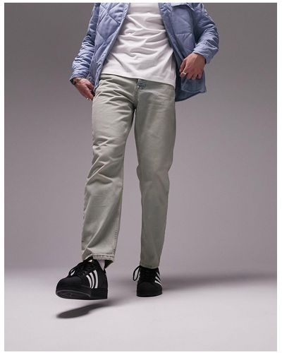 TOPMAN – jeans mit geradem schnitt - Grau