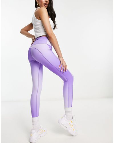 Nike Legging 7/8ème en tissu dri-fit à taille mi-haute - Violet