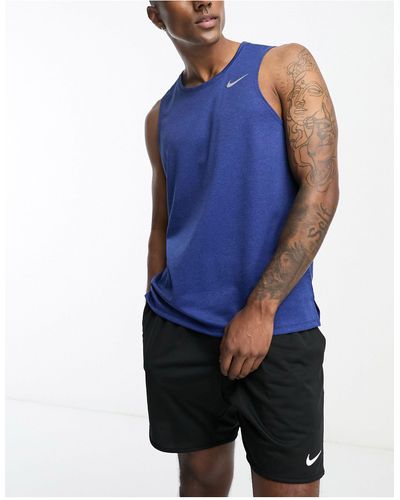 Nike Camiseta sin mangas dri-fit miler - Azul