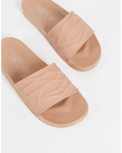 Truffle Collection Grooved Pool Sliders - Pink