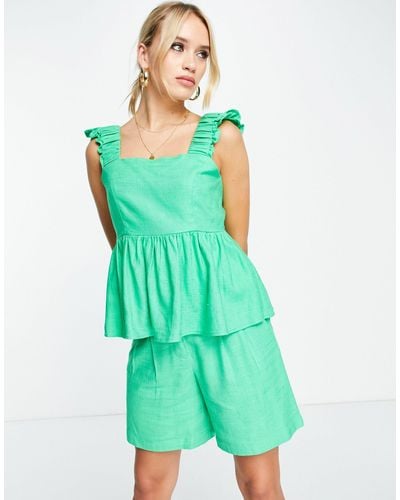 Y.A.S Tailored City Shorts Co-ord - Green