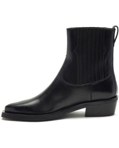 OFF THE HOOK Bromley Western Chelsea High Ankle Boot - Black