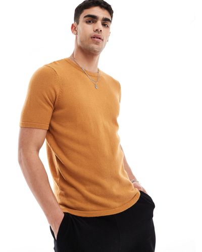 ASOS Midweight Knitted Cotton T-shirt - Multicolour