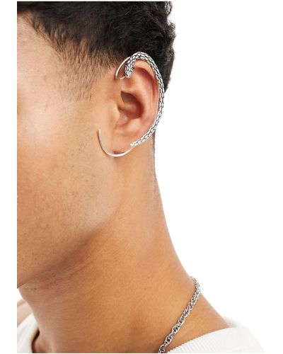 ASOS – struktuierter earcuff mit schlangenmotiv - Schwarz