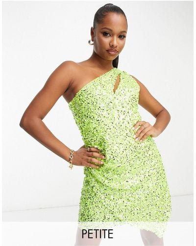 Forever New Cut Out Drape Sequin Mini Dress - Green