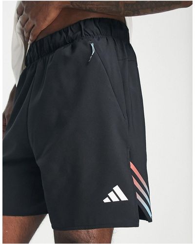 adidas Originals Adidas - Training - Train Icons - 7 Inch Lange Short Met 3-stripes Met Kleurverloop - Zwart