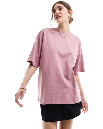 ASOS T-shirt oversize fiammata - Rosa