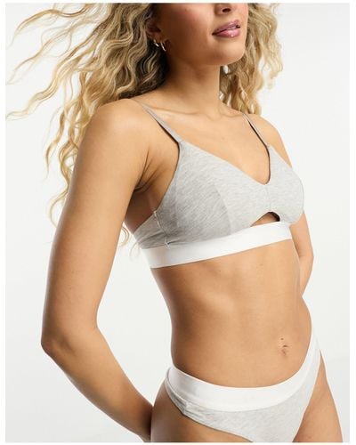 Lindex Emma Soft Bra With Cut Out Detail - White