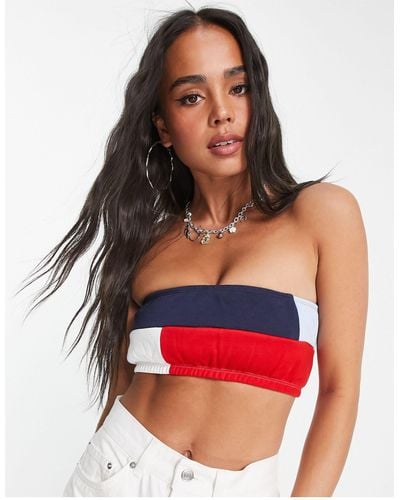 Tommy Hilfiger Archive - top a fascia color block - Rosso