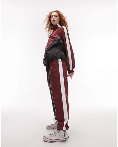 TOPSHOP Giacca sportiva oversize bordeaux - Rosso