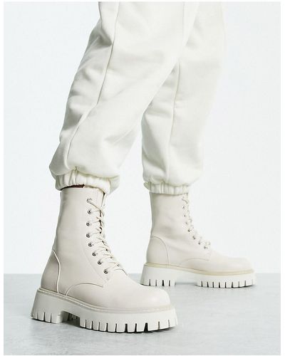 Koi Footwear Bottines à lacets - beige - Blanc