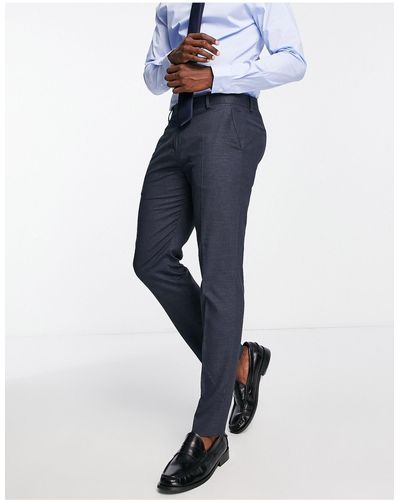 SELECTED Slim Fit Suit Trousers - Blue
