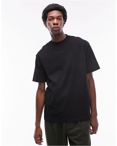 TOPMAN Camiseta negra extragrande - Negro