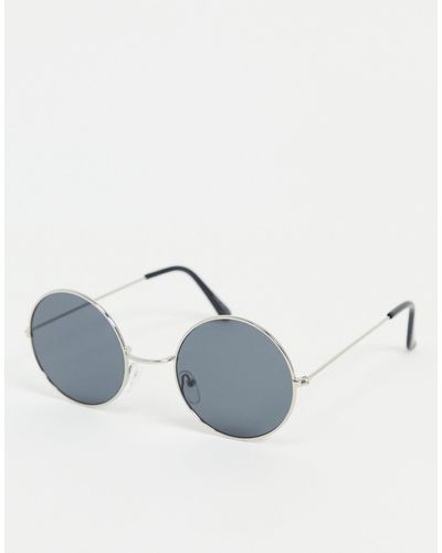 Only & Sons Round Sunglasses - Black