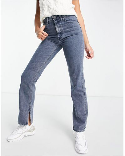 WÅVEN Birte High Rise Straight Leg Jeans - Grey